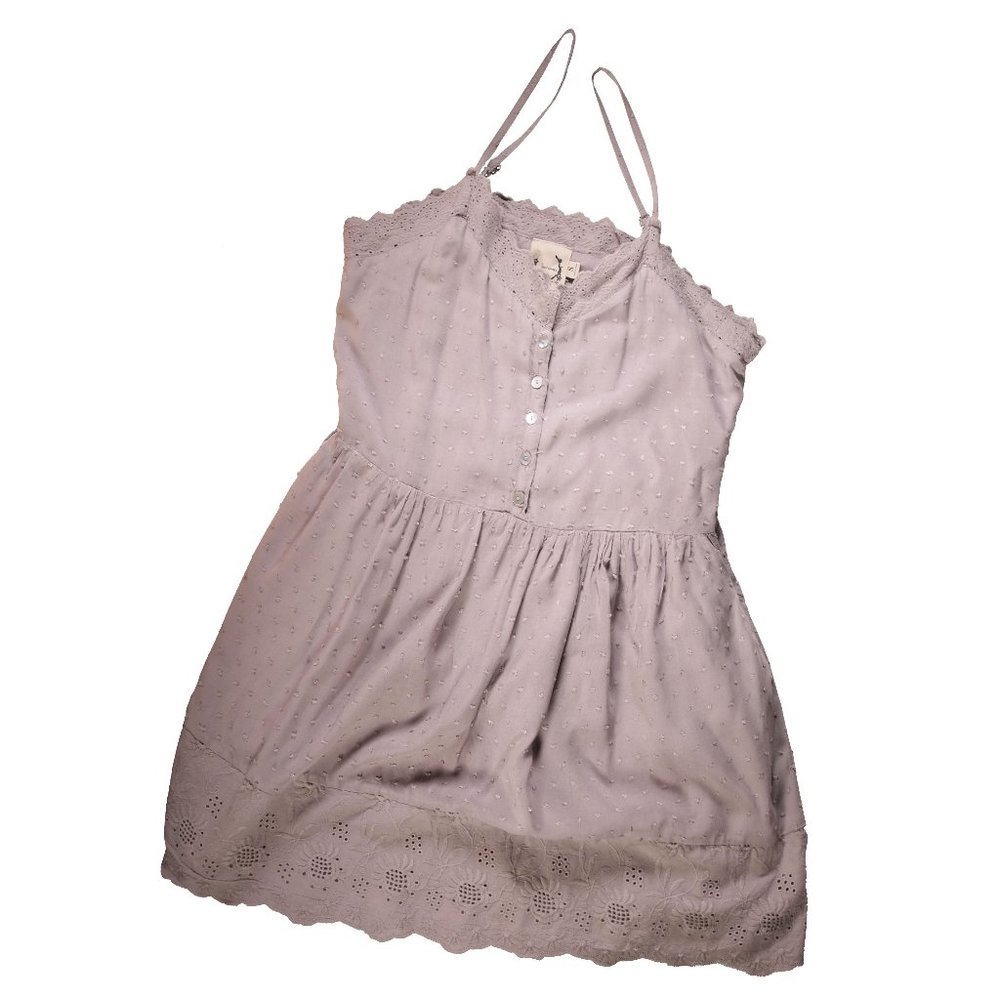 Sea Gypsies Summer Tank Top Spaghetti Strap and Polka-Dot Lace Size Small